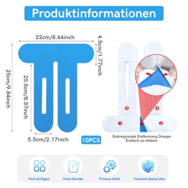 Huotflame Kinesiotape Knie Precut 10 Stück – Elastisches Sportband für Knieschmerzen, Wasserfestes & Hautfreundliches Kinesiologie Tape – Vorgeschnittenes Physio Tape für Laufen, Fußball, Fitness