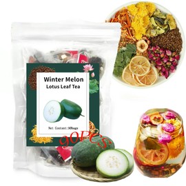 90 bags Winter Melon Lotus Leaf Tea,Chrysanthemum Wax Gourd Lotus Leaf Herbal 𝐓𝐞𝐚,Lotus Flower Hawthorn Dried Orange Peel Rose (3pcs)