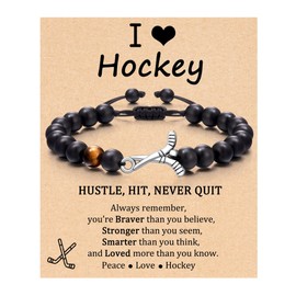 Shonyin Valentines Day Gift for Son Teen Boy Gifts Hockey Gifts for Boys Men Hockey Bracelets Hockey Birthday