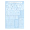 サンコーマーク工業 M02 45度 Numbers&Letters 白 13.5×19.5cm レプトジーダ WING DECAL SERIES