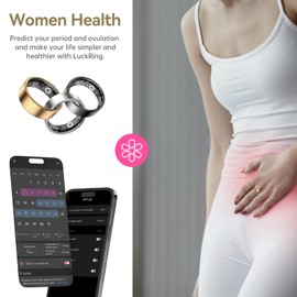 WNRTSA Smart Ring for Women & Men, Fitness Tracker with Heart Rate, Blood Oxygen, Sleep Monitoring, Long-Lasting Battery, IP68 Waterproof, Compatible with iOS & Android (Silver, 7)