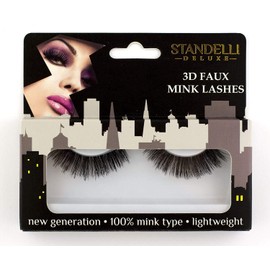 Standelli - False Eyelashes, 3D Faux Mink Lashes, Handmade False Eyelashes Made of Faux Mink Fibres - Very Light, Thick and Curly