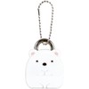 Tees Factory SG-5541523SI Sumikko Gurashi Mascot Padlock Key Chain Shirokuma