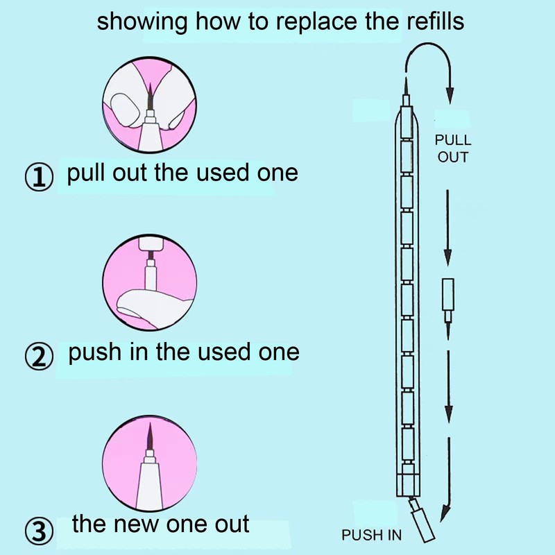 Lopenle 12 Packs Stackable Pencil Refills Non Sharpening Pencil Nibs