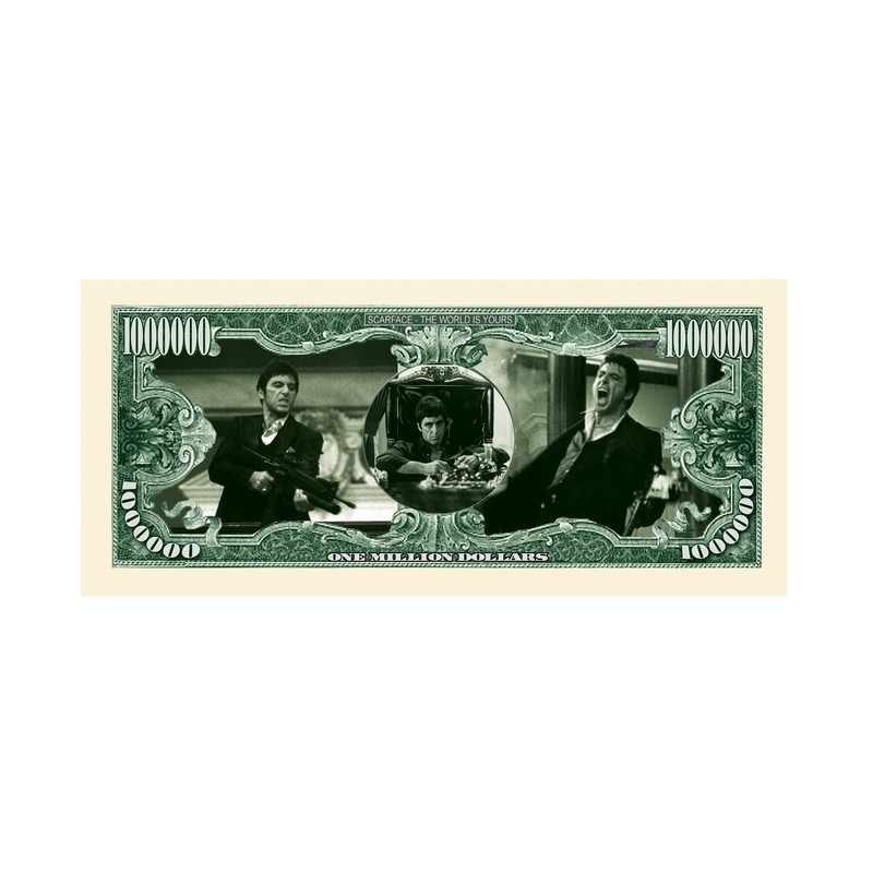 American Art Classics Al Pacino Scarface $Million Dollar$ Novelty Bill