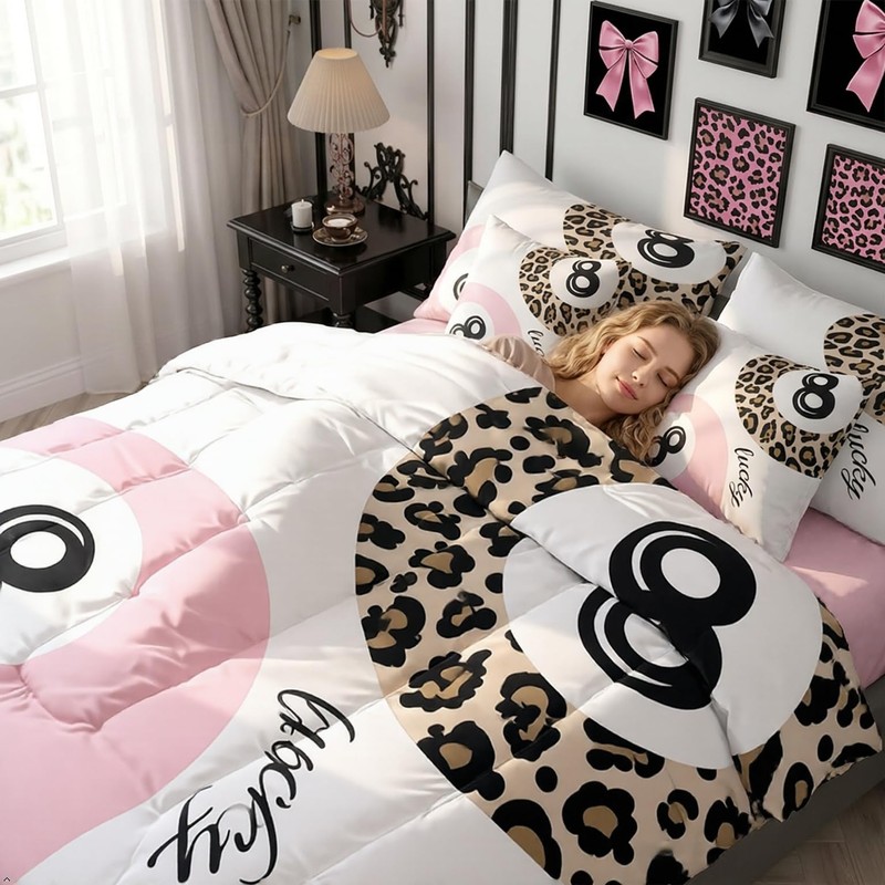 Funky Lucky 8 Ball Comforter Set 7 Piece Bed In