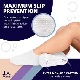LA Active Baby Toddler Grip Ankle Socks - 6 Pairs - Non Slip/Skid Covered (Boys, 3-6 Months)