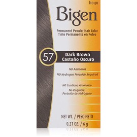 Bigen Powder Hair Color #57 Dark Brown 0.21oz (2 Pack)