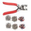 200 Sets Metal Snaps Buttons with Fastener Plier Snaps Buttons