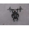 Handmade Bench Press Weight Lifter, Metal Bolt Figurine, Miniature Athlete,