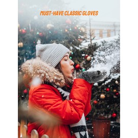 TRENDOUX Winter Gloves Men, Running Touchscreen Winter Glove Womens Thickened Stretchy Material Warm Lining Windproof for Snow Riding Walking Typing Liners for Cold Weather - Pure Black - M