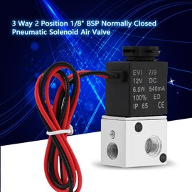 Elprico 3V1-06 DC 12V/24V 3-Way 2-Position 1/8" BSP Normally Closed Brass Pneumatic Solenoid Air Valve