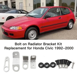 Bolt on Radiator Bracket Kit Replacement for Honda Civic 1992-2000