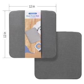 VIKDOOK Heat Press Mat Easy Press Mat Compatible with Cricut Easypress 2 8”X10” 12”X12” Mat for T Shirt HTV Vinyl Craft Ironing Transfer Projects