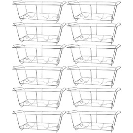 COMFICOVE 12 Pack Chafing Wire Rack Buffet Stand Chrome Frame for Events, Parties, Wedding, & Birthday Party Catering, Full Size Chafing Stand for Dish Serving Trays, Food Warmer Catering Supplies
