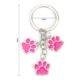 MUCOOS Paw Print Keychain,Dog Keychain,Ideal Birthday & Christmas Gifts for Pet Owners,Dog Memorial Gifts for Dog Lovers,Dog Lover Sympathy Gifts,Dog Claw Keychain for Women, Red