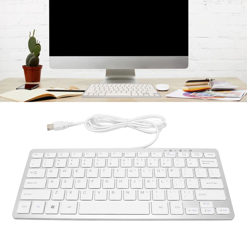 USB Wired Keyboard 78 Keys Ultra Thin Mini Portable Anti
