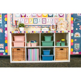 Teacher Created Resources Slate Blue Small Plastic Storage Bin 6-Pack (TCR2088583)