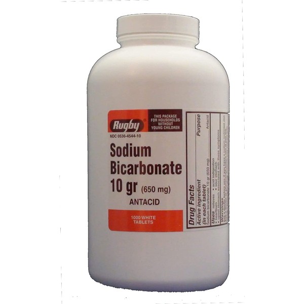 RUGBY SODIUM BICARB 10GR TAB SODIUM BICARBONATE-650 MG White 1000