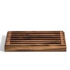 Kalmar Home Acacia Wood Three-in-One Trivet and Bread Crumb Catcher