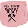 inktastic Future Judge Gavel Job Gift Baby Burp Cloth Pink