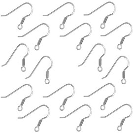 My-Bead 10 Pairs of Earrings 18 mm 925 Sterling Silver Nickel-Free Hypoallergenic Fish Hooks Jewellery Making Crafts DIY
