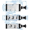 Baomain Hand Pull Valve 2 Position 5 Way G3/8 Air
