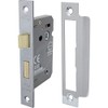3 Lever Polished Chrome Mortice Bathroom Lock 65mm, Bathroom Door