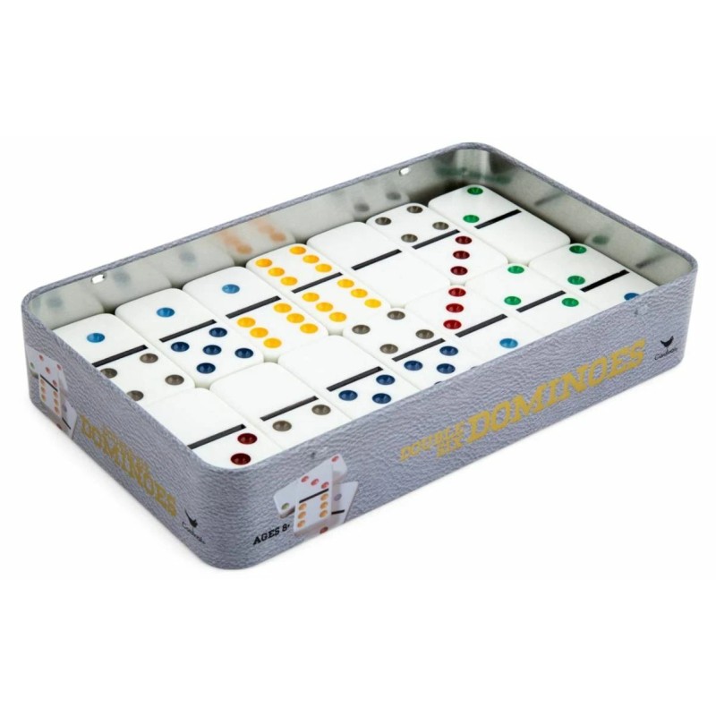 Cardinal Double Six Color Dot Dominoes 28 color dot dominoes