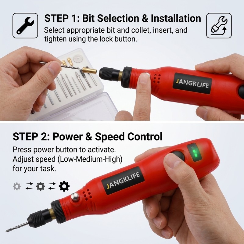 USB Cordless Rotary Tool Kit – Rechargeable Engraving Pen for