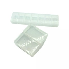 Tupperware Pill Holder Stamps and things Vintage #1862 #1863 Clear Set of 2