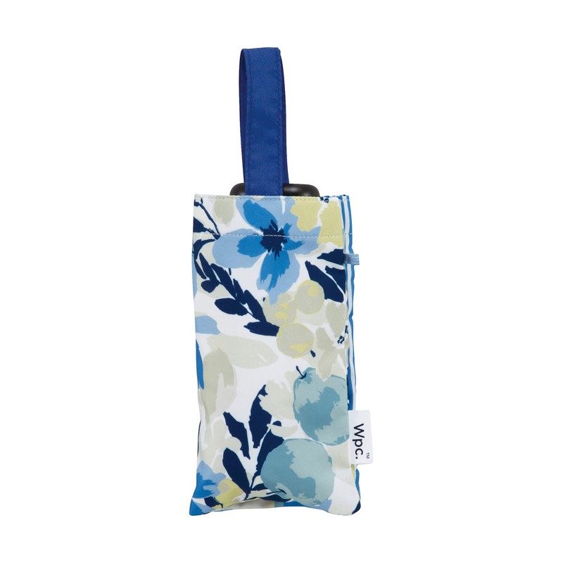 World Party 5262-262 Rain Umbrella Orchard Stripe Mini Blue 19.7