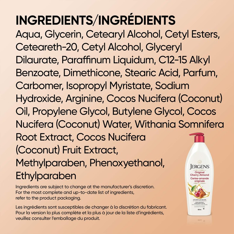 Jergens Jergens Original Cherry Almond Moisturizer & Body Lotion for