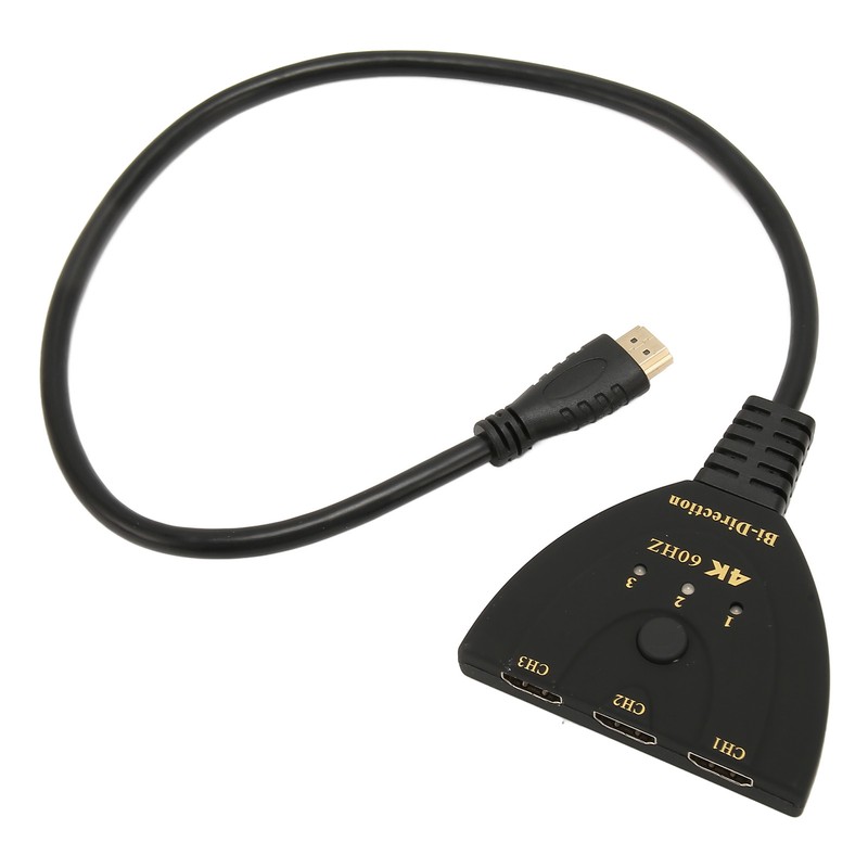 HD Multimedia Interface Switch 4K 60Hz 3 in 1 Out