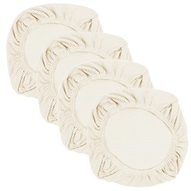 Yikko Elastic Stretch Spandex Chair Seat Covers Slipcovers Washable fit for Office Chairs,Dining Room Chairs,Bar Wedding Party Decor (4, Beige)
