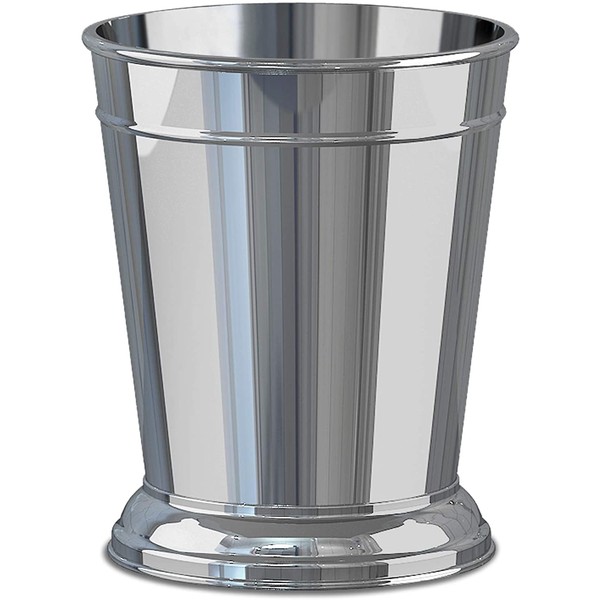 nu steel Timeless Decorative 304 Stainless Steel Small Trash Can Wastebasket, Garbage Container Bin for Bathrooms, Powder Rooms, Kitchens, Home Offices - Chrome