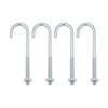 Briny River M10 Hook Bolt J Long Shank Threaded Bolt