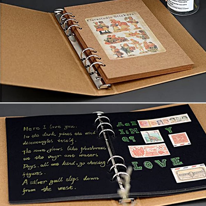 Dzmuero A5 6- Ring Binder, A5 Ring Binder Folders, A5