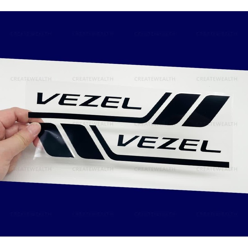 Vezel Fender Emblem Door Sticker Body Rear Side Glass Side