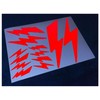 Veloviz Reflective Lightning Bolt (Assorted) Red Die-Cut Vinyl Cargo Bike