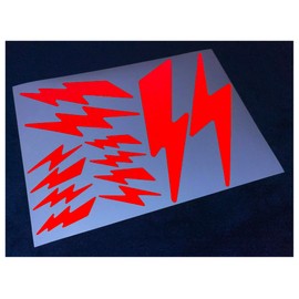 Veloviz Reflective Lightning Bolt (Assorted) Red Die-Cut Vinyl Cargo Bike Stickers Decals