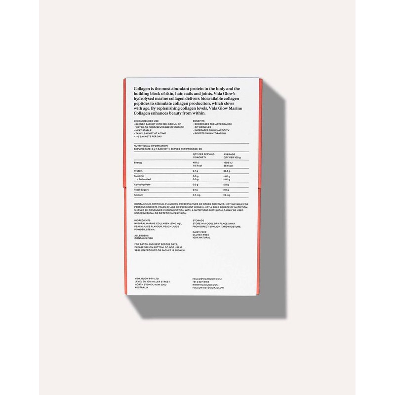 Vida Glow Marine Collagen Peach 30 x 3g