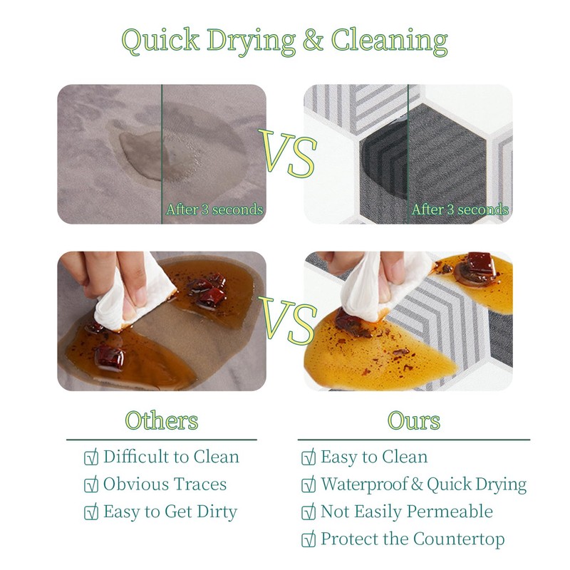 Microfiber Dish Drying Mat 16" x 24", Quickly Absorbent Drying