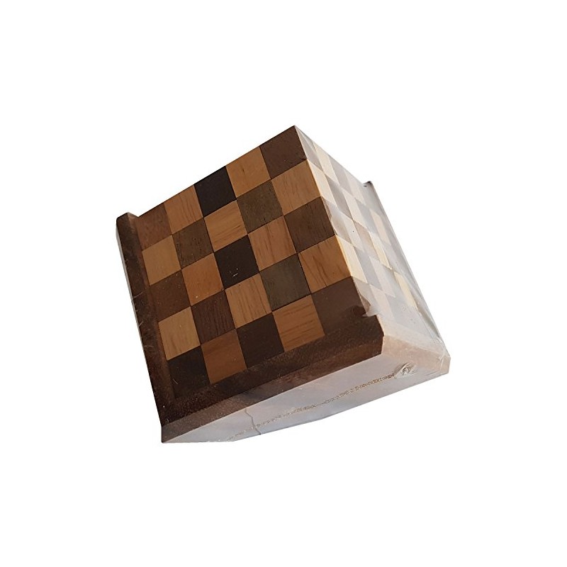 Pentathalon Cube Wood Puzzle and Brain Teaser