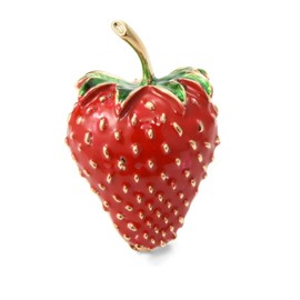 Strawberry Brooch for Women, Fruity Plant Jewellery, Enamel Pin