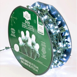 Holiday Time NEW - Holiday Time 500 Count Cool White LED Dome Christmas String Lights 105 Ft