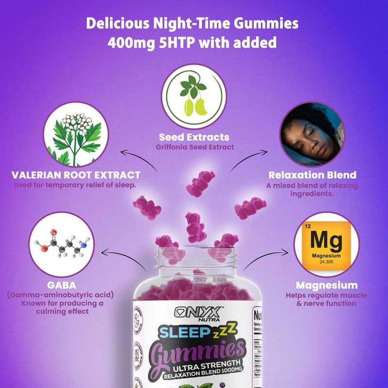 Sleep Gummies with Magnesium | Blueberry Dreams Flavour | Night