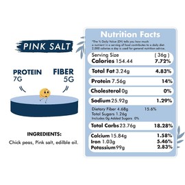 Lively Foods Crunchy Chickpeas 1.27 oz each (Pack 10 Pink Salt Flavor) - Crispy Chickpea Beans – Gluten Free Snack with Good Source of Protein and Fiber