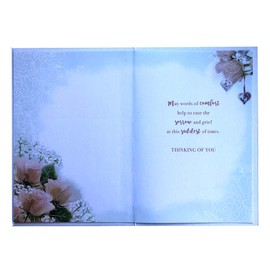 On The Loss Of Your Wife Roses Design Sympathy Condolence Bereavement Card