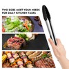 HOTEC Premium Stainless Steel Locking Kitchen Tongs with Silicon Tips,